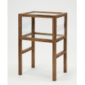 house doctor table d appoint chic elegant bois fonce verre rangement