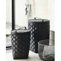 house doctor grands paniers a linge couvercle bois noir tresse