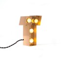 luminaire lettre lumineuse t applique metal or led seletti caractere