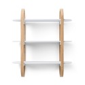 umbra etagere murale design blanche bois clair plie arrondi