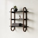 umbra etagere murale bois fonce noyer plie chic bellwood