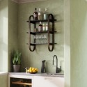 umbra etagere murale bois fonce noyer plie chic bellwood