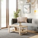 umbra table basse avec rangement bois clair design scandinave bellwood