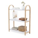 umbra etagere basse etroite a poser etroite bois clair blanc bellwood