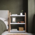 umbra etagere basse etroite a poser etroite bois clair blanc bellwood