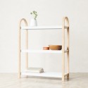 umbra etagere basse etroite a poser etroite bois clair blanc bellwood