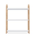 umbra etagere basse etroite a poser etroite bois clair blanc bellwood