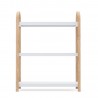 umbra etagere basse etroite a poser etroite bois clair blanc bellwood