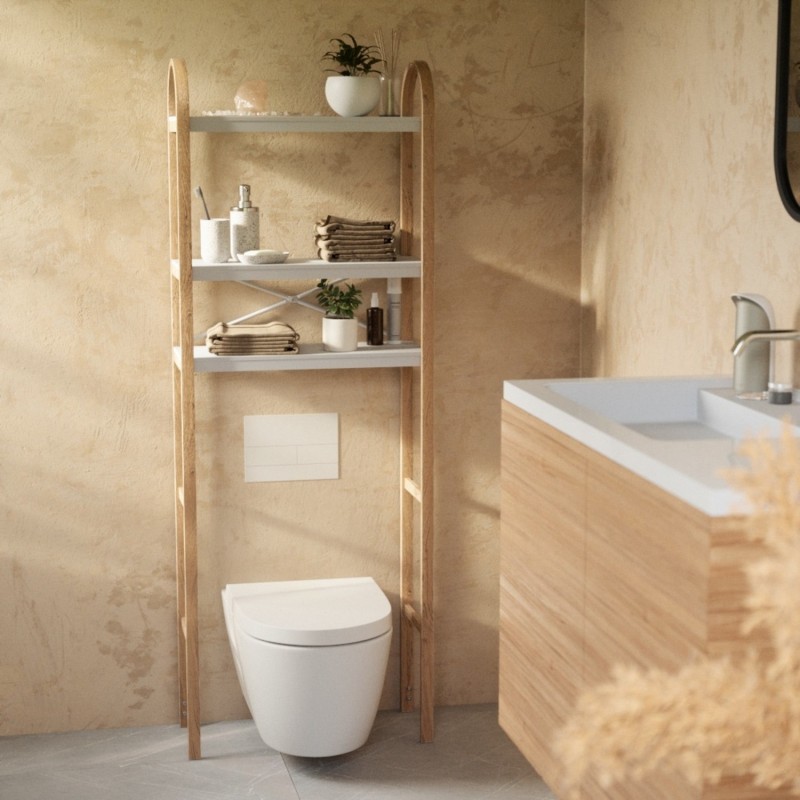 umbra etagere au dessus des toilettes wc rangement bellwood - Kdesign