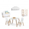 portemanteau mural enfant bois blanc petite etagere