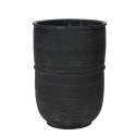 house doctor cache pot ciment beton strie texture noir design ground