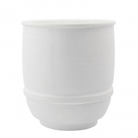 house doctor cache pot ciment blanc fines rayures design ground kit