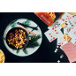 Assiette plate porcelaine palmiers HKliving Palms