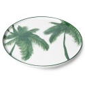 hk living assiette plate porcelaine palmier vert bold and basic