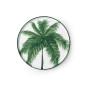 hk living assiette a dessert porcelaine palmier vert