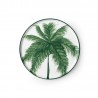 hk living assiette a dessert porcelaine palmier vert