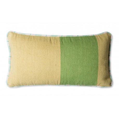 hk living coussin de salon chic en laine vert deux tons rectangulaire