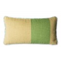 hk living coussin de salon chic en laine vert deux tons rectangulaire