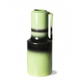 hk living vase design retro vert noir ceramique the emeralds