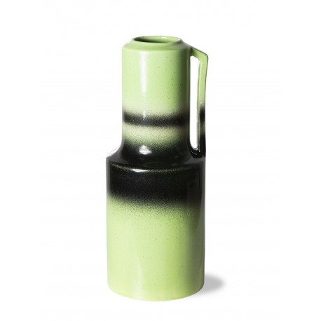 hk living vase design retro vert noir ceramique the emeralds