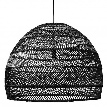 hk living ball suspension xxl osier noir d 80 cm