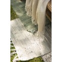 ib laursen petit tapis chambre coton vert olive uni franges