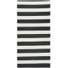 tapis long plastique recycle larges rayures noir blanc ib laursen