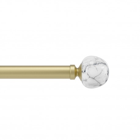 tringle a rideaux extensible doree or laiton embouts marbre chic umbra