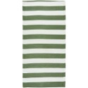 tapis long grosses rayures vert blanc plastique recycle ib laursen