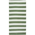 tapis long grosses rayures vert blanc plastique recycle ib laursen