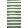 tapis long grosses rayures vert blanc plastique recycle ib laursen