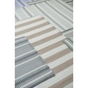 tapis long plastique recycle rayures beige blanc ib laursen