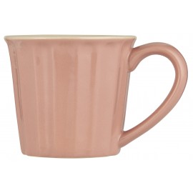 tasse a cafe avec poignee gres strie cotele ib laursen rose corail