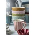 tasse a cafe avec poignee gres strie cotele ib laursen rose corail