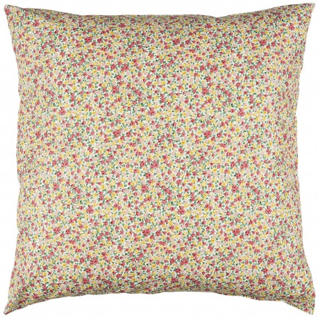 taie oreiller coton style liberty jaune rose rouge ib laursen 60 x 60