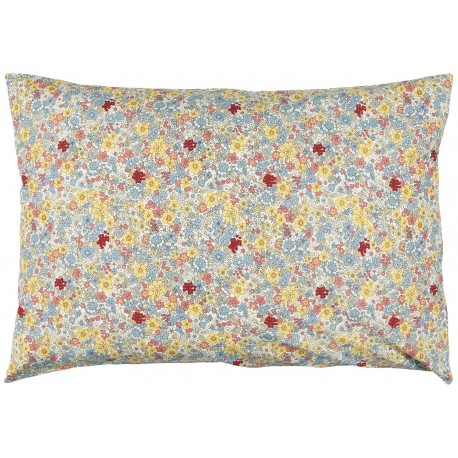 ib laursen housse de coussin coton imprime fleurs multicolores