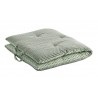 madam stoltz matelas de banquette coton reversible vert amande rayures
