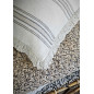 matelas de banquette double face reversible coton marron fleuri rayures