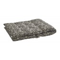 madam stoltz matelas long  de banquette coton fleuri noir blanc