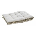 madam stoltz matelas long banquette double face reversible floral raye