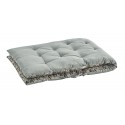 long matelas banquette double face reversible vert amande floral raye