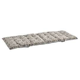 long matelas banquette double face reversible vert amande floral raye