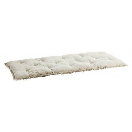 matelas de transat coton gris clair uni franges madam stoltz