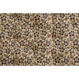 madam stoltz matelas de sol long indien coton floral beige colore