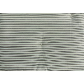 madam stoltz matelas de banquette coton reversible vert amande rayures