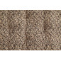 matelas de banquette double face reversible coton marron fleuri rayures