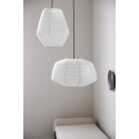 Abat-jour de suspension vertical papier de riz House Doctor Bidar blanc