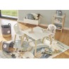 Petite table et 2 chaises enfant bois blanc FSC Zeller Scandi
