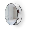 umbra cirko miroir mural rond avec rangement 1013194-040