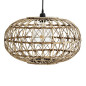 madam stoltz suspension ovale naturelle rotin tresse 18Y1119-E madam stoltz suspension ovale naturelle rotin tresse 18Y1119-E
